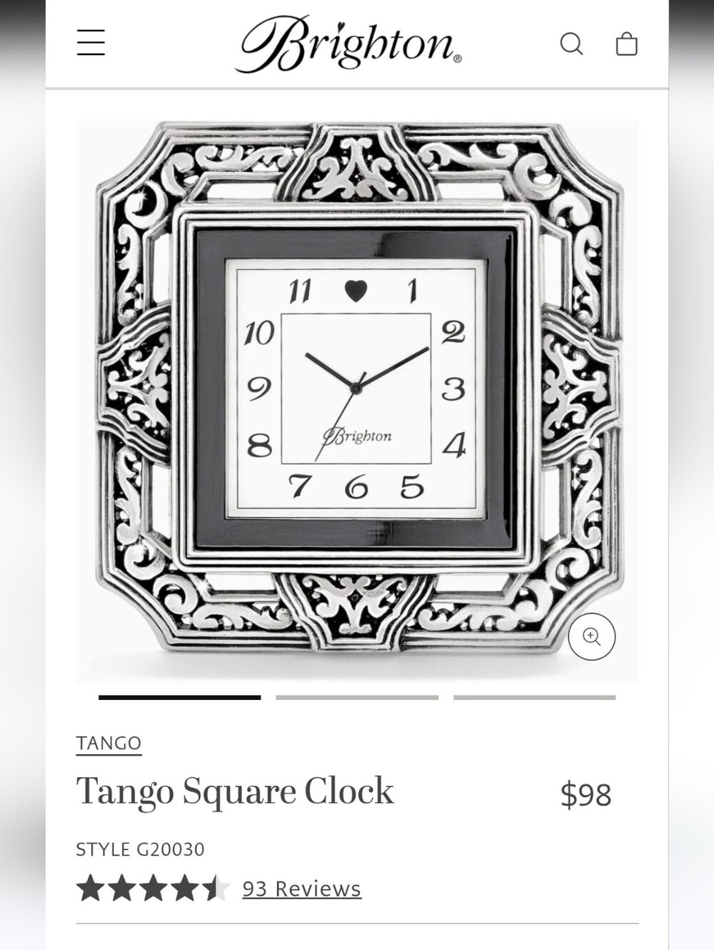 Brighton Tango Square Table Clock Works! - Picture 15 of 15